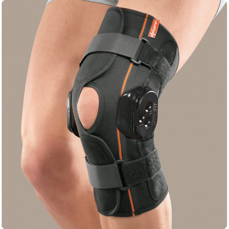Tutore ginocchio in neoprene con aste e stabilizzatore