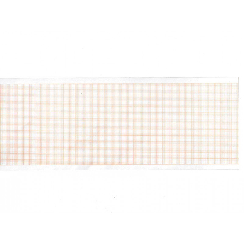 ROTOLO CARTA TERMICA ECG - griglia arancio - 80 mm x 20 m
