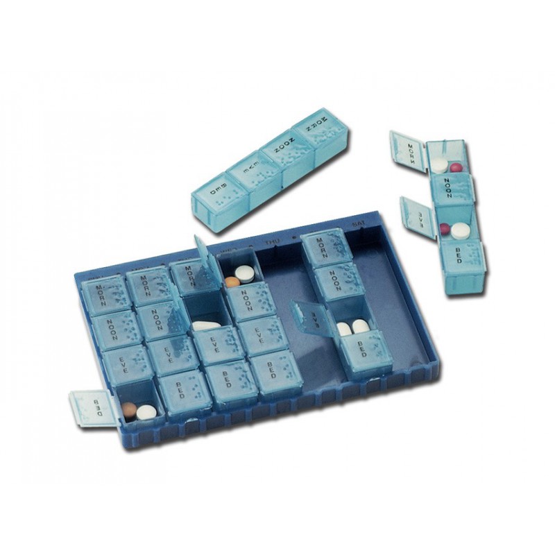 tagliapillole giornaliero taglia in 2 o 4 parti pillole in plastica  organizzatore