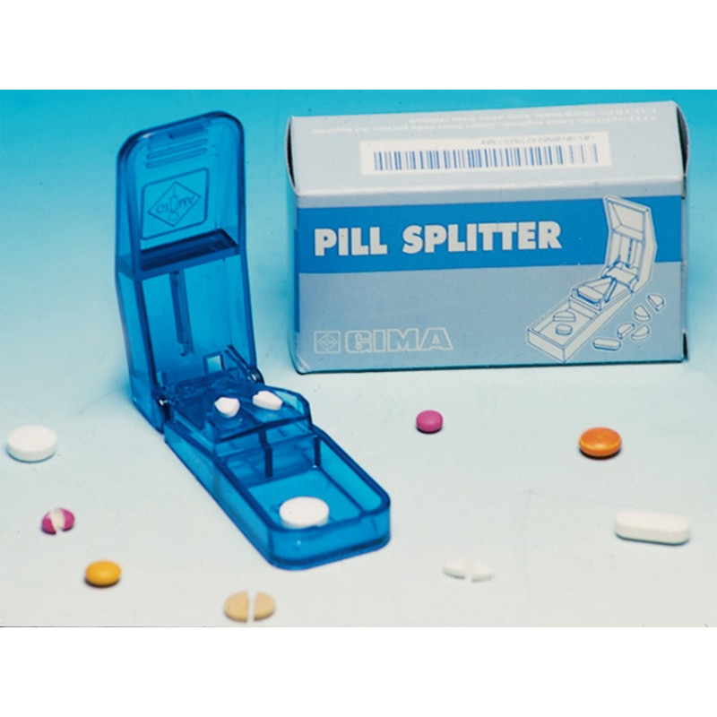 GIMA Tagliapillole, taglia in due o quattro qualsiasi pillola, prodotto  Europa, scatoletta cartone : : Salute e cura della persona